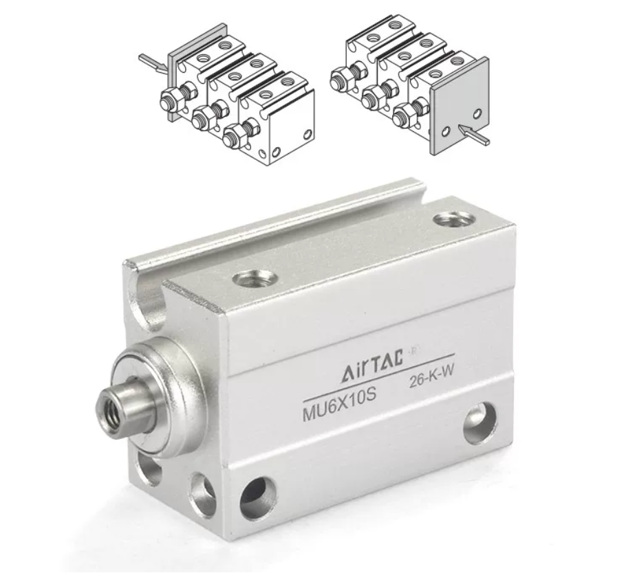 AirTAC MU10X4 Mini Free-Mount Pneumatic Cylinder