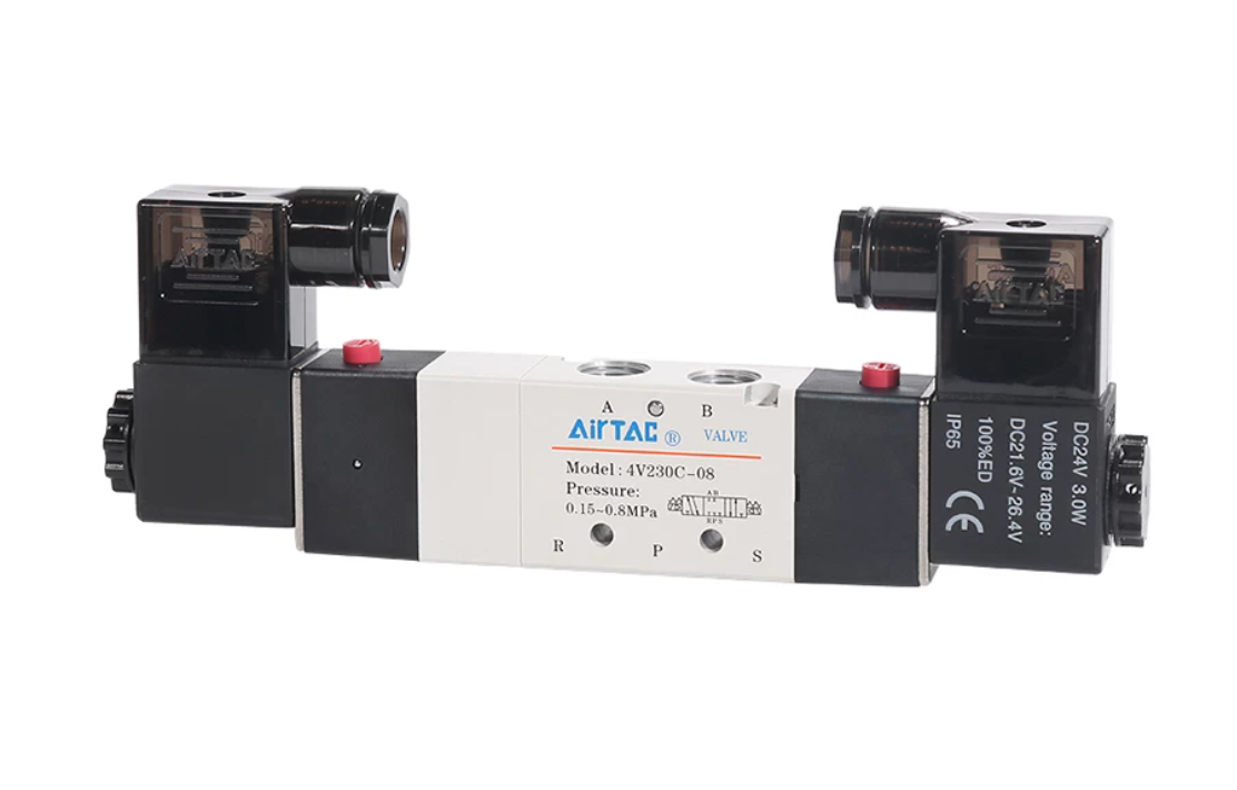 AirTAC 4V230C08BG-W 5/3-Way Closed-Centre Solenoid Valve